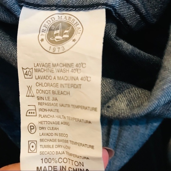 Fredd Marshall Chambray Plaid Men’s Button Down - Picture 7 of 7